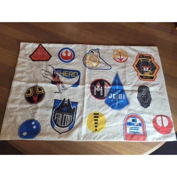 Star Wars Pillowcase Rebel Reversable Jedi Rebel Pilot Sith Millennium Falcon - Picture 4 of 7